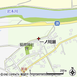 青森県弘前市黒滝周辺の地図