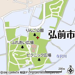 青森県弘前市清水富田寺沢周辺の地図