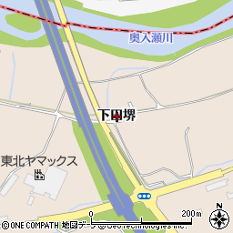 青森県八戸市市川町下田堺周辺の地図