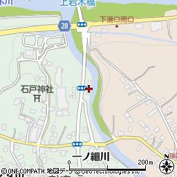 青森県弘前市湯口一ノ細川307周辺の地図