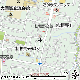 青森県弘前市桔梗野周辺の地図