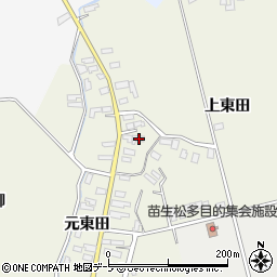 青森県平川市苗生松元東田41周辺の地図