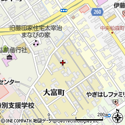 青森県弘前市大富町3-8周辺の地図