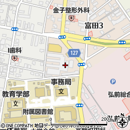 弘前銘醸株式会社　冷蔵部周辺の地図