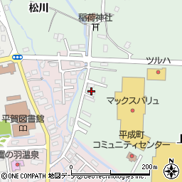 青森県平川市小和森上松岡111-4周辺の地図