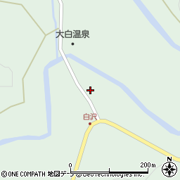 青森県西目屋村（中津軽郡）白沢周辺の地図