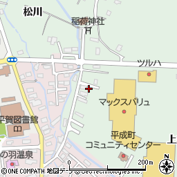青森県平川市小和森上松岡111周辺の地図
