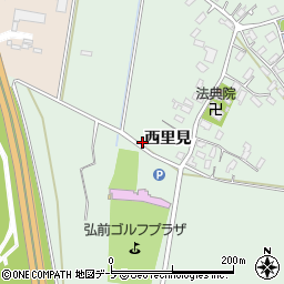 青森県弘前市新里西里見周辺の地図
