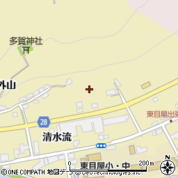 青森県弘前市桜庭清水流周辺の地図