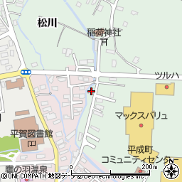 青森県平川市小和森上松岡191-1周辺の地図