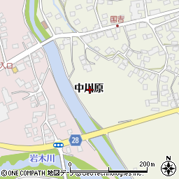 青森県弘前市国吉中川原周辺の地図