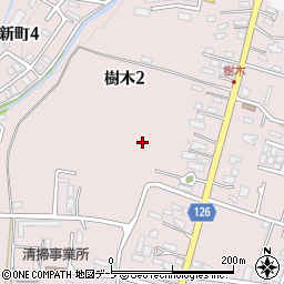 青森県弘前市樹木2丁目16周辺の地図