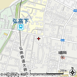 セブンイレブン弘前弘高下店周辺の地図