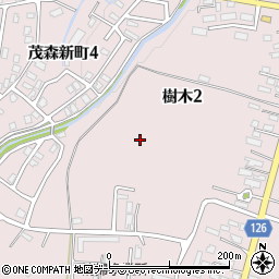 青森県弘前市樹木2丁目周辺の地図