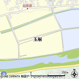 青森県弘前市如来瀬玉川周辺の地図