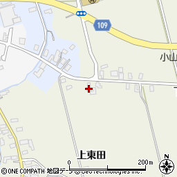 青森県平川市苗生松上東田162周辺の地図
