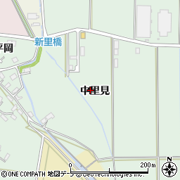 青森県弘前市新里中里見周辺の地図