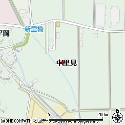 青森県弘前市新里（中里見）周辺の地図