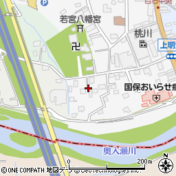 青森県上北郡おいらせ町上明堂20周辺の地図