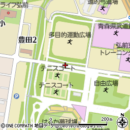 青森県弘前市豊田周辺の地図