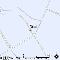 青森県平川市尾崎安田周辺の地図