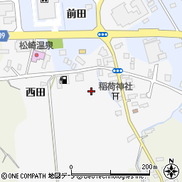 青森県平川市松崎周辺の地図