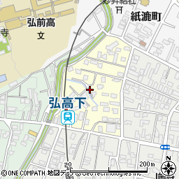 青森県弘前市桜林町周辺の地図