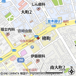 青森県弘前市楮町周辺の地図