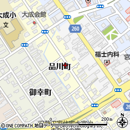 青森県弘前市品川町周辺の地図