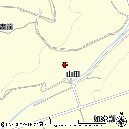 青森県弘前市如来瀬山田57周辺の地図