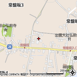 青森県弘前市常盤坂周辺の地図