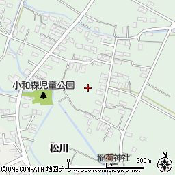 青森県平川市小和森松村周辺の地図