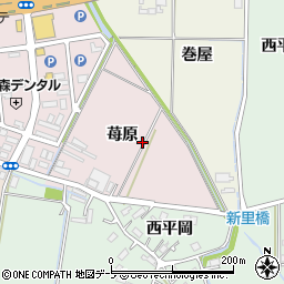 青森県弘前市高田苺原周辺の地図