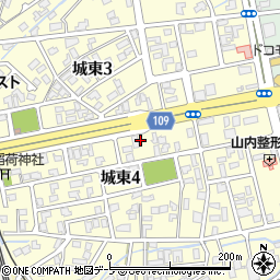 青森県弘前市城東周辺の地図