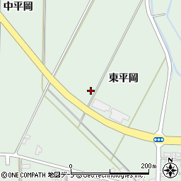 青森県弘前市新里東平岡周辺の地図