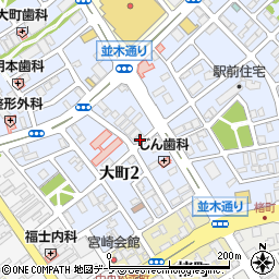 青森県弘前市大町周辺の地図