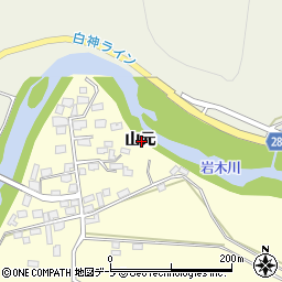 青森県弘前市高野山元周辺の地図
