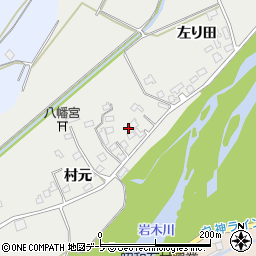 青森県弘前市龍ノ口村元周辺の地図
