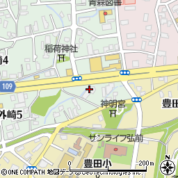 株式会社みちのくクボタ　弘前店周辺の地図