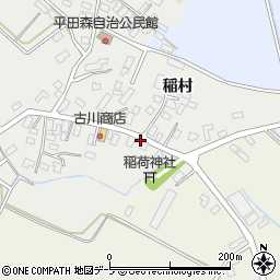 青森県平川市平田森下宮本周辺の地図