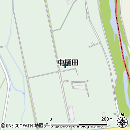青森県弘前市新里中樋田周辺の地図