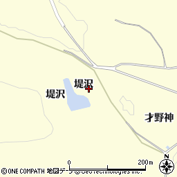 青森県弘前市如来瀬堤沢周辺の地図