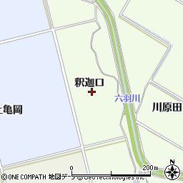 青森県平川市大光寺釈迦口周辺の地図