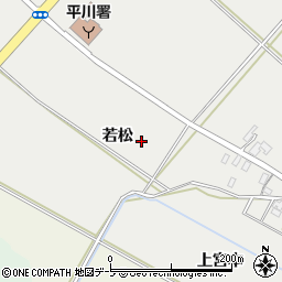 青森県平川市平田森若松周辺の地図