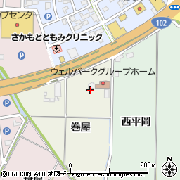 青森県弘前市福田巻屋周辺の地図