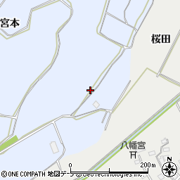 青森県弘前市鳥井野宮本415周辺の地図