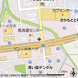 モスバーガー弘前城東店周辺の地図