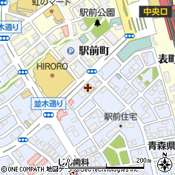寧々家弘前駅前店周辺の地図