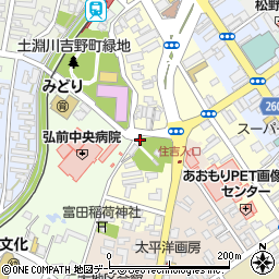 青森県弘前市住吉町周辺の地図