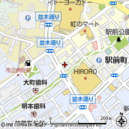 弘前市役所　駅中央口広場地下道警備室周辺の地図